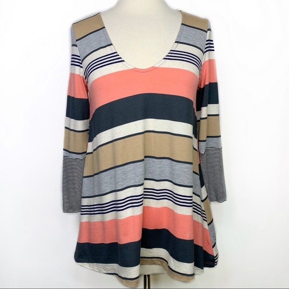 Stitch Fix Alice Blue Casual Stripe Knit Top Shirt - Picture 1 of 8